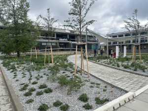 Náměstí na sídlišti Vltava je opravené. Město chystá ještě překvapení s fontánou a bazénkem