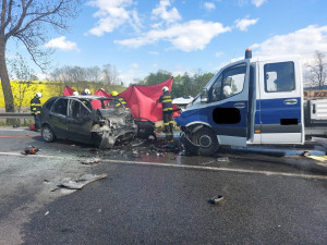 Tragická nehoda u Řepic na Strakonicku, zasahoval vrtulník, jedna osoba střet nepřežila