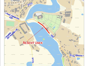 Ve Lnářích je na dvou úsecích I/20 kousek od sebe kyvadlový provoz