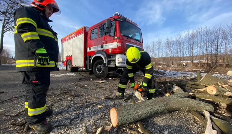 U Mirotic na Písecku zapálil blesk vzrostly strom, jinak byla bouřková noc spíše klidná