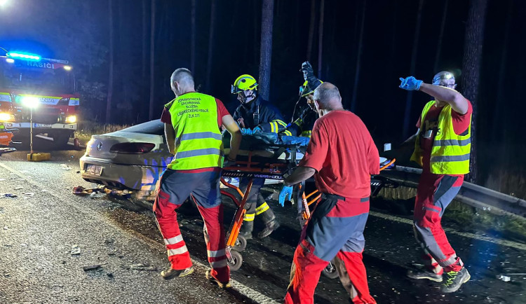 Při čelní srážce dvou aut u Doks zemřel řidič. Jeho žena a děti jsou ve vážném stavu