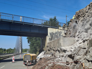 Práce na skále u Tábora omezí dopravu na silnici I/19 do půlky prosince