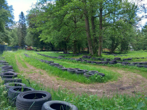 Lanový park, bobová dráha i dinopark. Zámecký areál v Chlumu u Třeboně se nadále bez jakýchkoli povolení mění v zábavní park