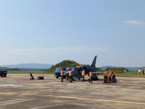 Po téměř 20 letech se na letiště v Plané vrátila armáda, čtyři vojenské letouny budou nad Budějovicemi cvičit 14 dní