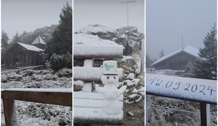 Šumavu zasypal první letní sníh