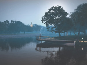 Studie ukázala možnou podobu mola v parku Háječek, posloužit by mohlo pro kotvení lodí i svatební obřady