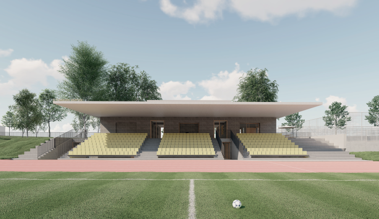 Vimperk plánuje novou tribunu a zázemí ve sportovním areálu.