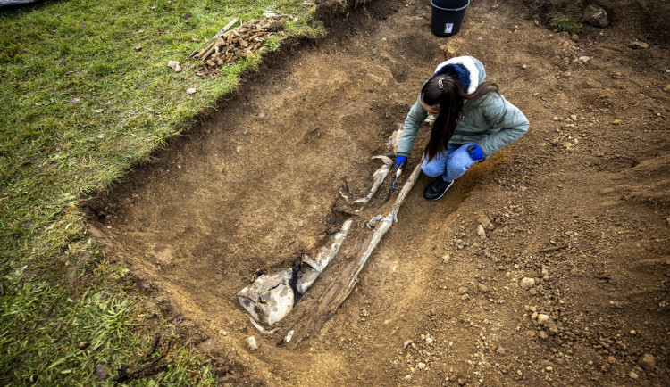 Archeologové zkoumají v parku v Budyšínské v Liberci hrobky nejvýznačnějších obyvatel z 19. století