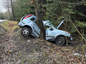 Do stromu nedaleko Chýnova narazila za jeden den dvě auta, mezi zraněnými bylo i dítě