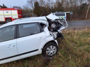 U židovského hřbitova v Písku se střetl vlak s osobním autem