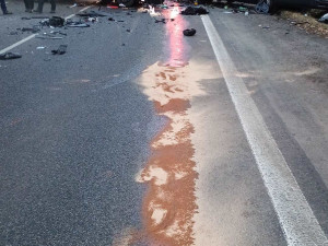 Dopravní nehoda čtyř aut uzavřela Štěpánovice, policie odklání dopravu