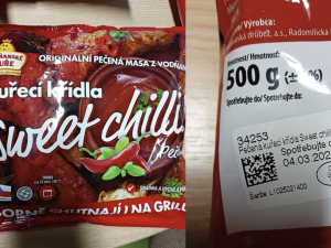 Veterina stahuje z prodeje kuřecí křídla od výrobce Vodňanská drůbež. Obsahují škodlivé bakterie