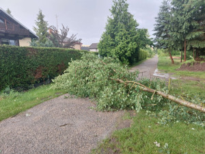 Silná bouřka zaměstnala hasiče.