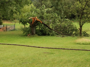 Silná bouřka zaměstnala hasiče.