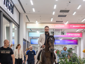 Požádat o ruku přijel přítelkyni do Igy Centra na koni. Řekla ANO