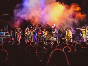 Kašpárek a dalších 14 parťáků na pódiu_foto Petr Klapper (1)