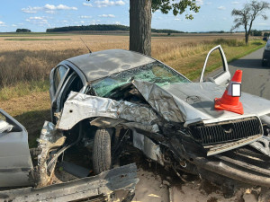 Na Písecku zemřel jednapadesátiletý řidič. S autem narazil do stromu
