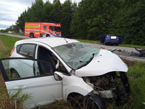 Na Českobudějovicku se srazila dvě auta, jeden člověk při nehodě zemřel