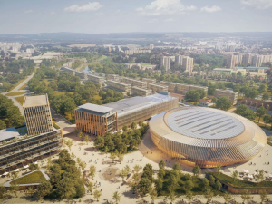 Sportovní hala bude stát v roce 2029. Všechno jde v nejrychlejším tempu, řekl hejtman