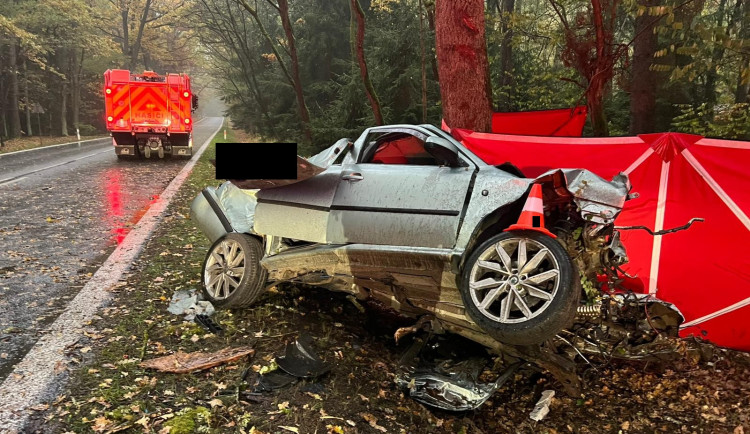 Po nárazu do stromu zemřel na Jindřichohradecku mladík