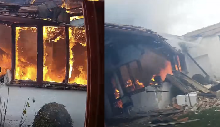 Výbuch propanbutanové lahve zničil dílnu. Hasiči zveřejnili video ze zásahu