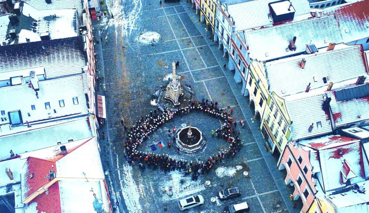 Demonstrace v Třeboni