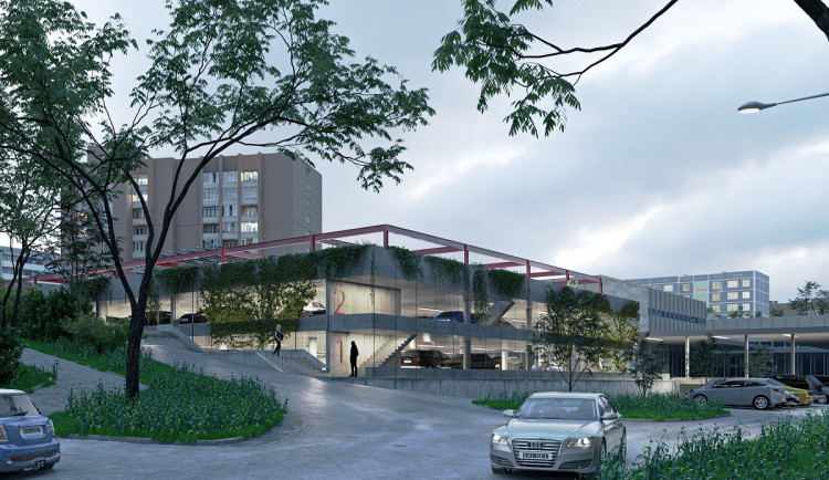 Nový parkovací dům v Plzni nabídne 173 míst. Část bude zdarma