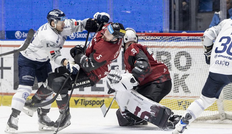Plzeňští hokejisté porazili Spartu 2:0 a vyrovnali čtvrtfinálovou sérii
