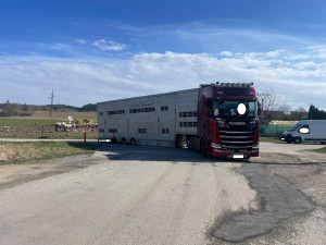 Přívěs bez kola a cizí doklady. Při kontrole kamionu se policisté nestačili divit