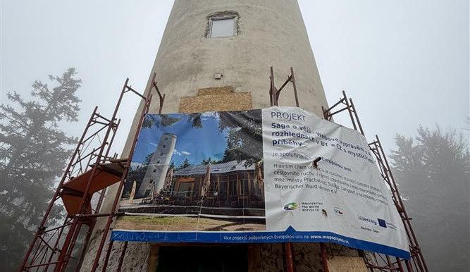 Rozhledna na Libíně prochází obnovou, přibude i výrazný prosklený portál