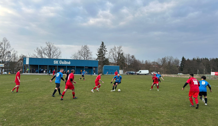 Zápas v Úsilném proti rezervě Mokrého.