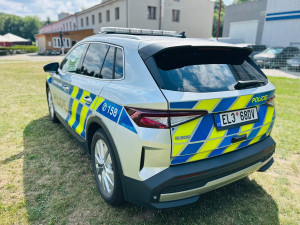 Až 580 kilometrů na jedno nabití. Jihočeští policisté testují elektrickou Škodu Elroq