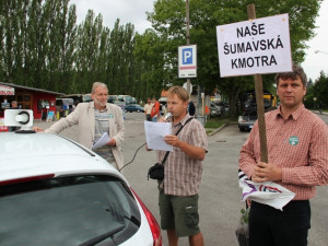 Protest a Antiprotest v Hluboké nad Vltavou