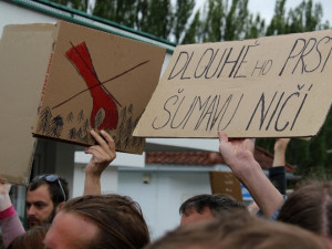 Protest a Antiprotest v Hluboké nad Vltavou