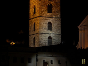 Přílet anděla na budějckém náměstí