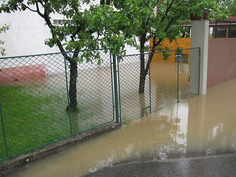 Potopa v Olešníku. Foto Růžena Popelová