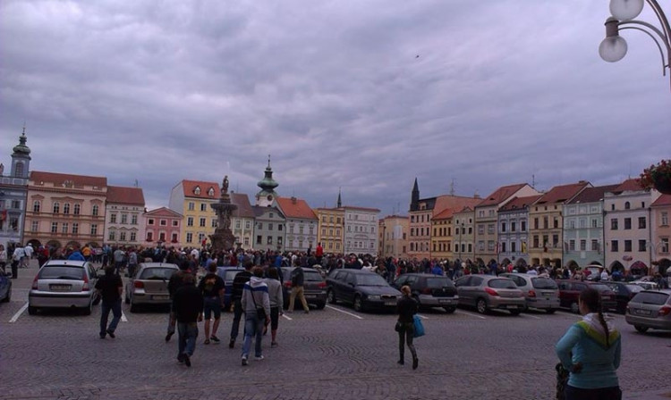 Protest kvůli problémům v soužití s Romy. Foto Zuzana Wágnerová