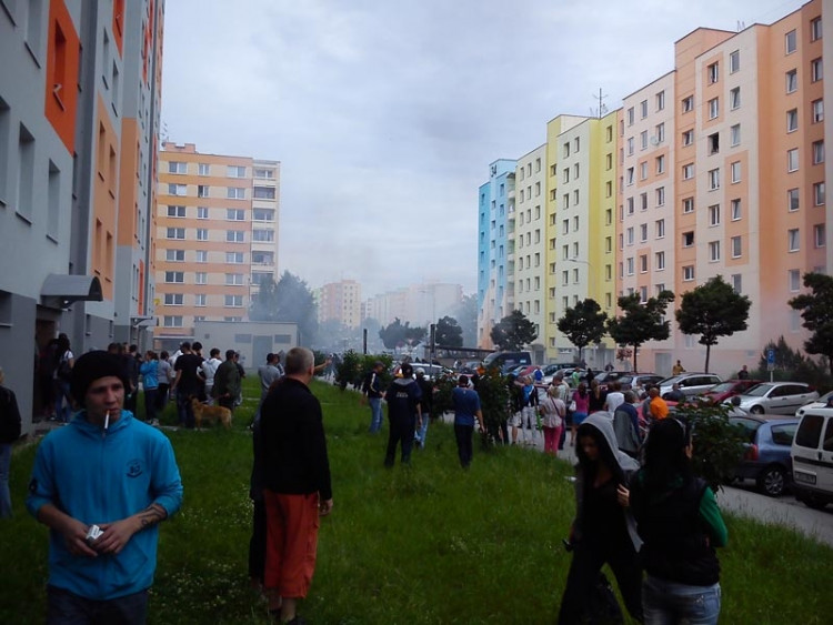 Protest kvůli problémům v soužití s Romy