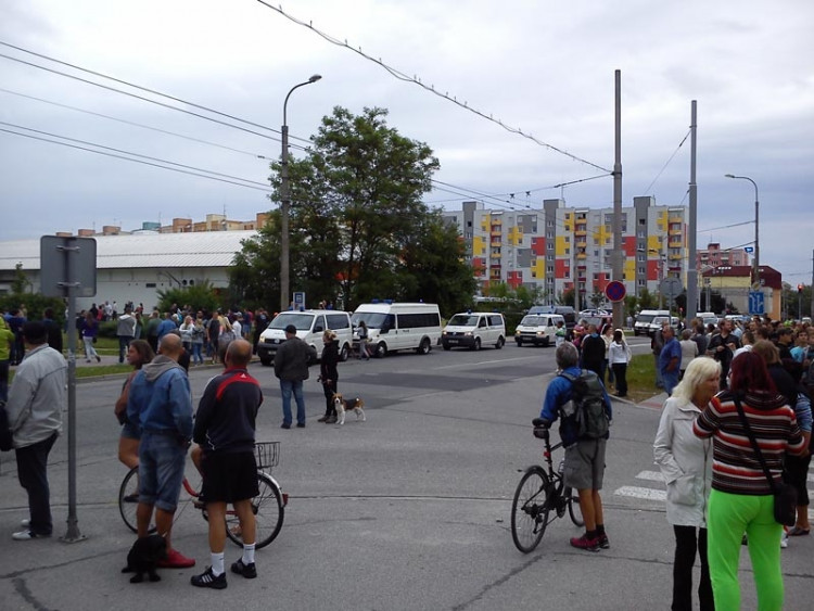 Protest kvůli problémům v soužití s Romy
