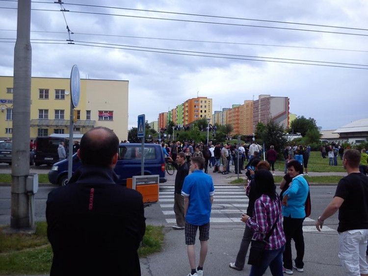 Protest kvůli problémům v soužití s Romy