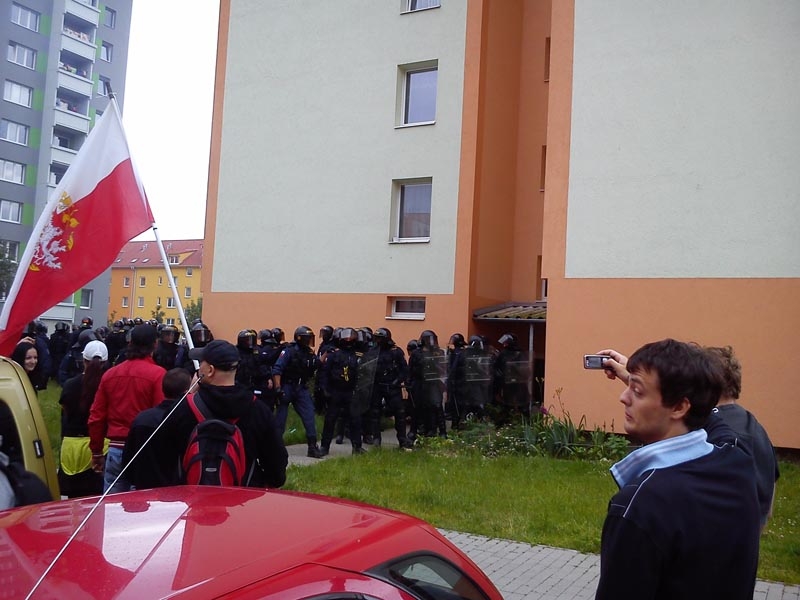 Protest kvůli problémům v soužití s Romy