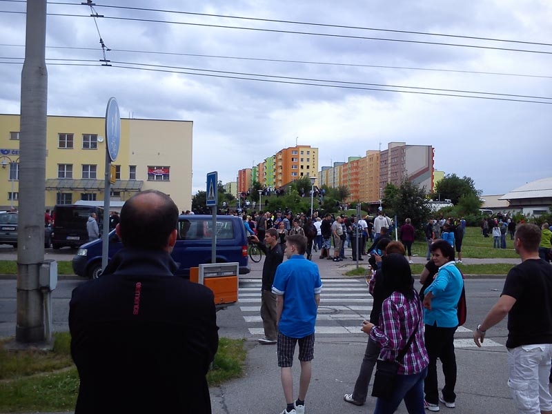 Protest kvůli problémům v soužití s Romy
