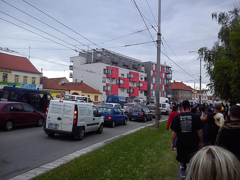 Protest kvůli problémům v soužití s Romy