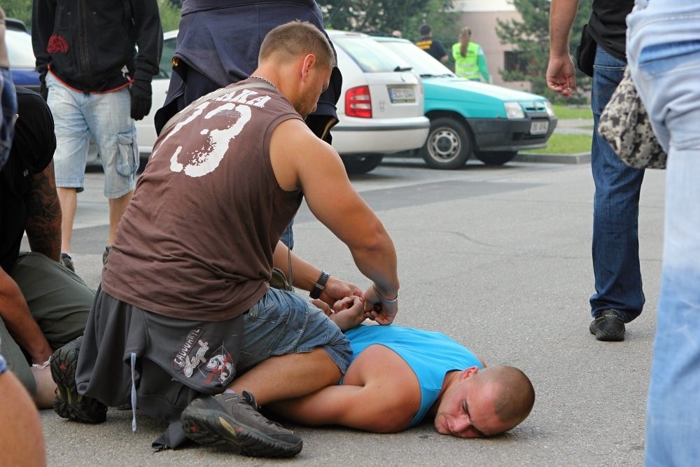 Demonstrace 2 v Českých Budějovicích, sídliště Máj