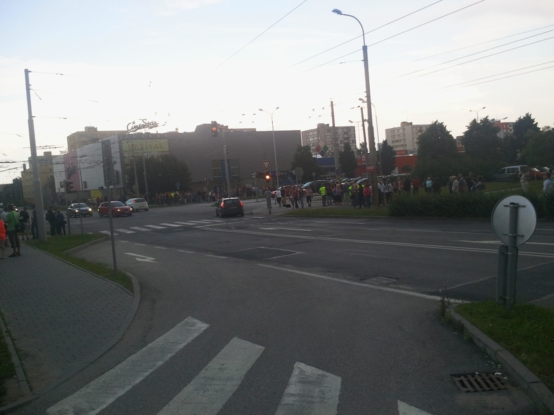 Demonstrace 2 v Českých Budějovicích, sídliště Máj, foto: William Sidržky