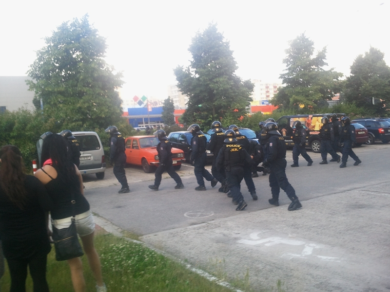 Demonstrace 2 v Českých Budějovicích, sídliště Máj, foto: William Sidržky