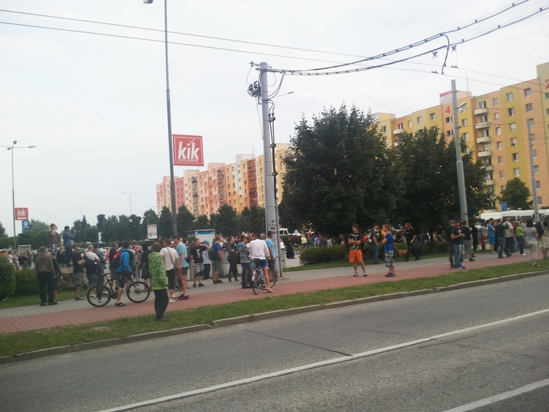 Demonstrace 2 v Českých Budějovicích, sídliště Máj, foto: William Sidržky