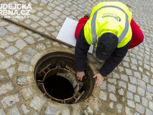 Stavění vánočního stromu na náměstí Přemysla Otakara II.