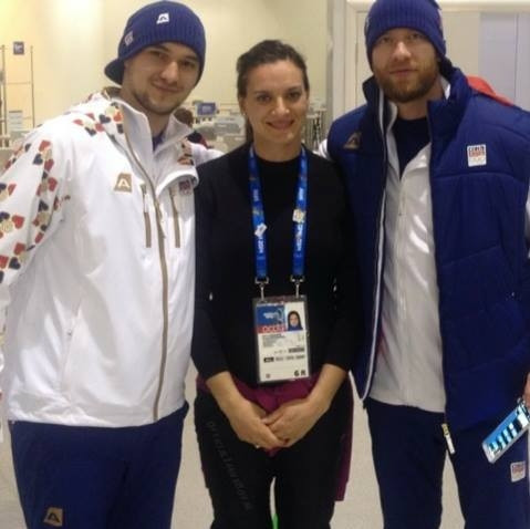 Kuba Kovář s Jirkou Novotným potkali atletku Jelenu Isinbajevovou