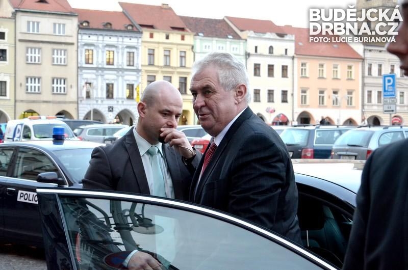 Prezident Miloš Zeman v Českých Budějovicích